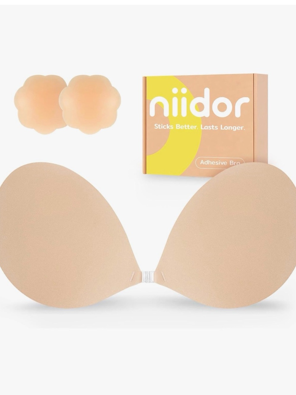 Niidor Fabric Strapless Adhesive Bra - Nude